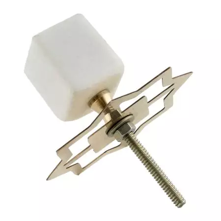 White Stone Square Dresser Knobs
